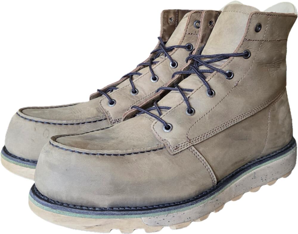 Red Wing Traction Tred Lite Safety Toe Work Boots Oiled Nubuck 13D EUC